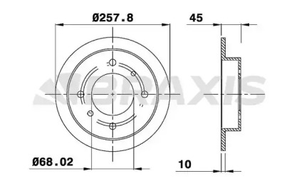 Тормозной диск BRAXIS AE0262