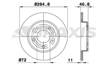 Тормозной диск BRAXIS AE0264