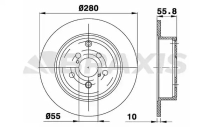 Тормозной диск BRAXIS AE0270