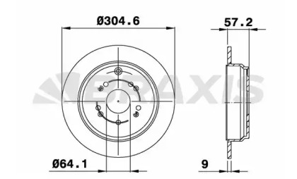 Тормозной диск BRAXIS AE0272