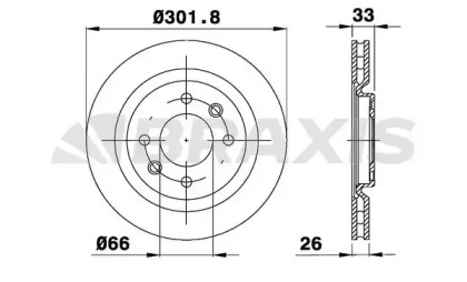 Тормозной диск BRAXIS AE0273