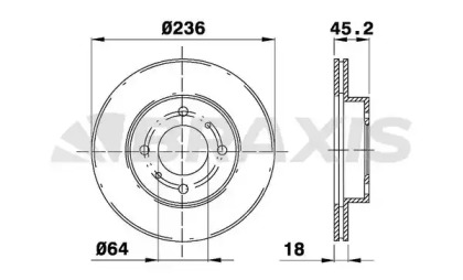 Тормозной диск BRAXIS AE0288