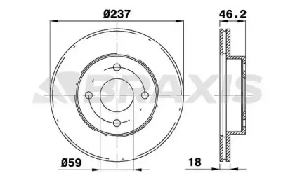 Тормозной диск BRAXIS AE0296