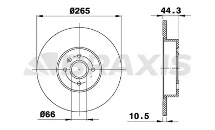 Тормозной диск BRAXIS AE0304