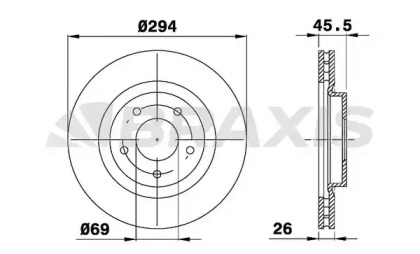 Тормозной диск BRAXIS AE0316