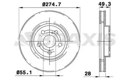 Тормозной диск BRAXIS AE0323