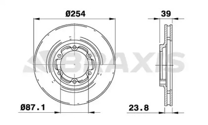 Тормозной диск BRAXIS AE0326