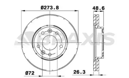 Тормозной диск BRAXIS AE0329