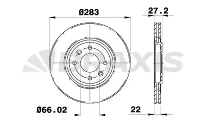 Тормозной диск BRAXIS AE0334