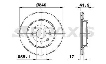 Тормозной диск BRAXIS AE0335