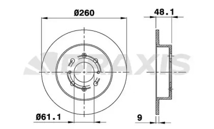 Тормозной диск BRAXIS AE0339