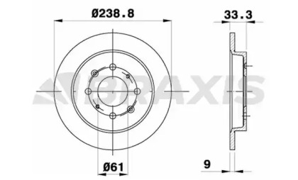 Тормозной диск BRAXIS AE0341