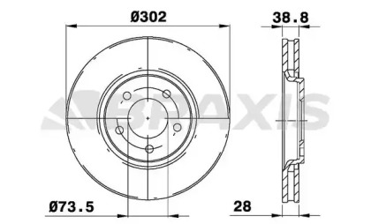 Тормозной диск BRAXIS AE0357