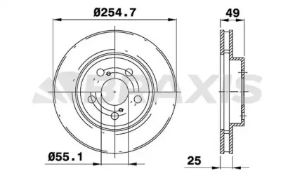 Тормозной диск BRAXIS AE0360