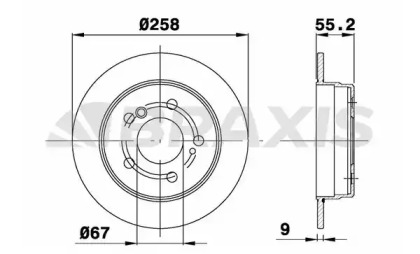 Тормозной диск BRAXIS AE0362