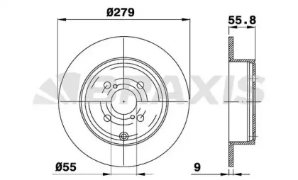 Тормозной диск BRAXIS AE0364