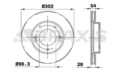 Тормозной диск BRAXIS AE0367