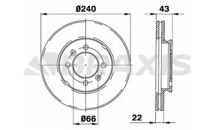 Тормозной диск BRAXIS AE0389