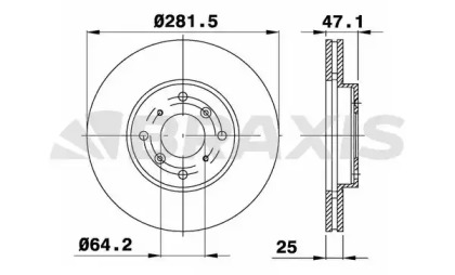 Тормозной диск BRAXIS AE0393