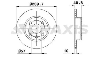 Тормозной диск BRAXIS AE0396