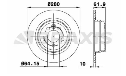 Тормозной диск BRAXIS AE0402