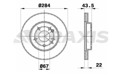 Тормозной диск BRAXIS AE0406