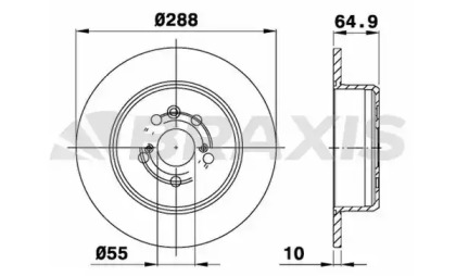 Тормозной диск BRAXIS AE0414