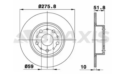 Тормозной диск BRAXIS AE0435