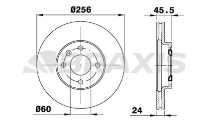 Тормозной диск BRAXIS AE0444