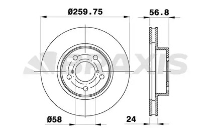 Тормозной диск BRAXIS AE0450