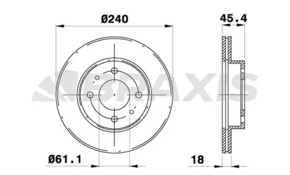 Тормозной диск BRAXIS AE0451