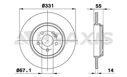 Тормозной диск BRAXIS AE0456