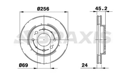 Тормозной диск BRAXIS AE0458