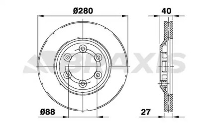 Тормозной диск BRAXIS AE0468