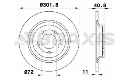 Тормозной диск BRAXIS AE0482