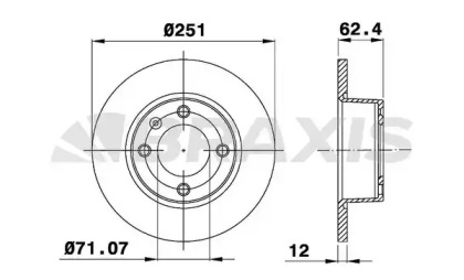 Тормозной диск BRAXIS AE0483