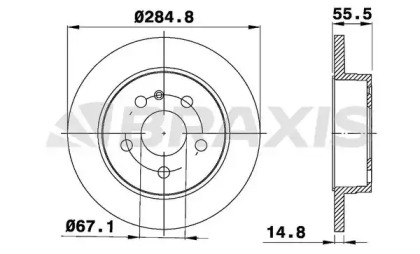 Тормозной диск BRAXIS AE0484