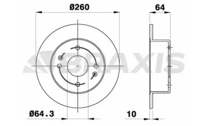 Тормозной диск BRAXIS AE0485