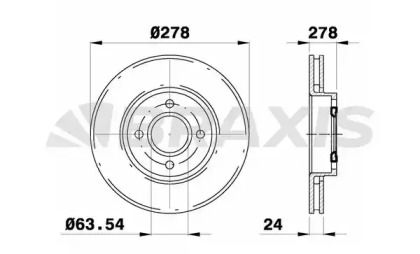 Тормозной диск BRAXIS AE0490