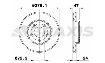 Тормозной диск BRAXIS AE0497