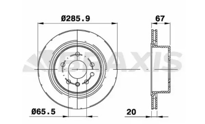 Тормозной диск BRAXIS AE0500