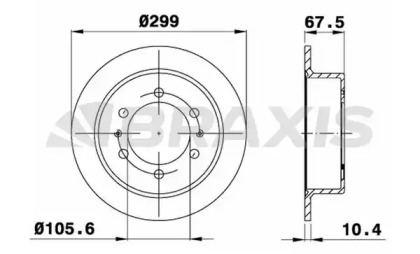 Тормозной диск BRAXIS AE0515