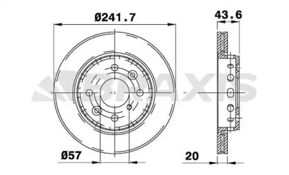 Тормозной диск BRAXIS AE0522