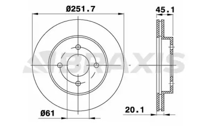 Тормозной диск BRAXIS AE0523