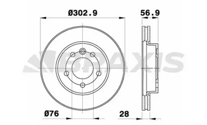 Тормозной диск BRAXIS AE0526