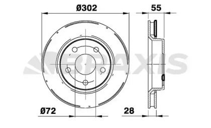 Тормозной диск BRAXIS AE0527