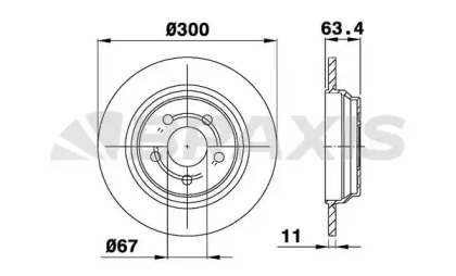 Тормозной диск BRAXIS AE0534