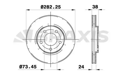 Тормозной диск BRAXIS AE0540