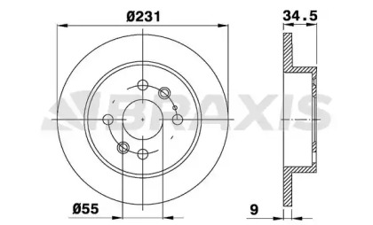 Тормозной диск BRAXIS AE0548