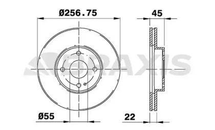 Тормозной диск BRAXIS AE0551